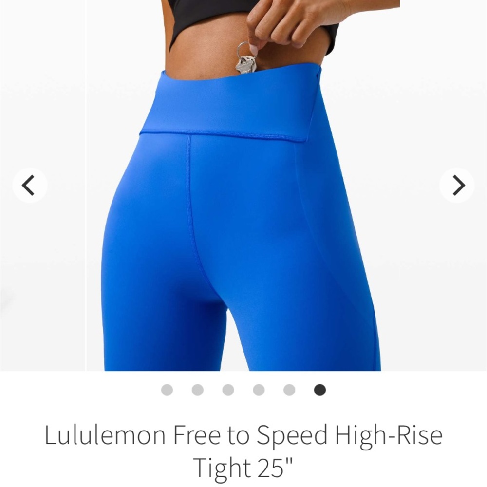 Lululemon Free to Speed High-Rise Tight 25" Size 10 Color Wild Bluebell